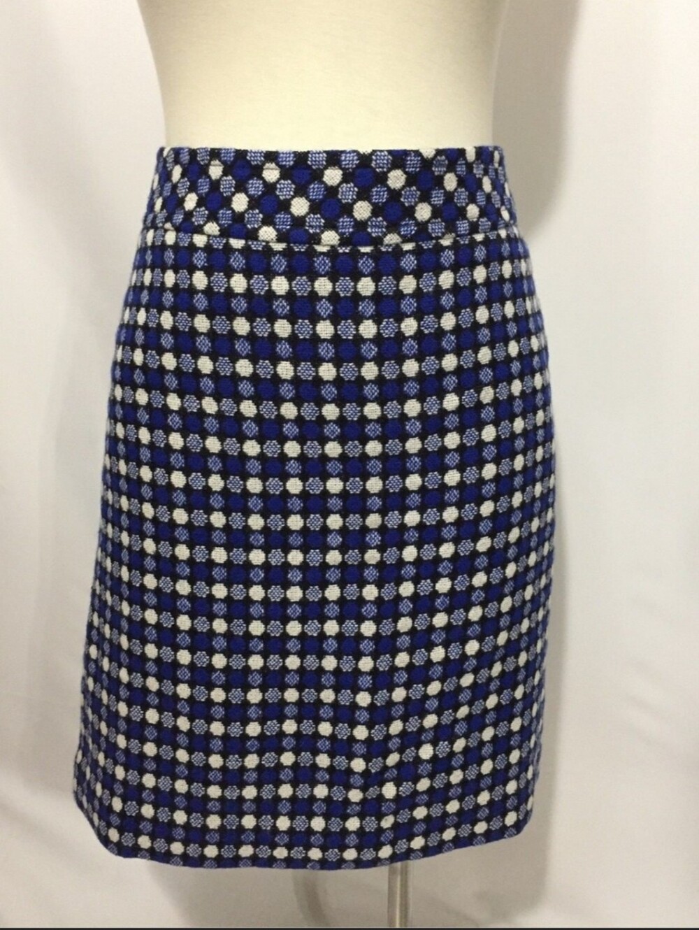 Talbots Wool Blend Straight Pencil Fit Skirt Size 10 Royal Blue Preppy Capsule